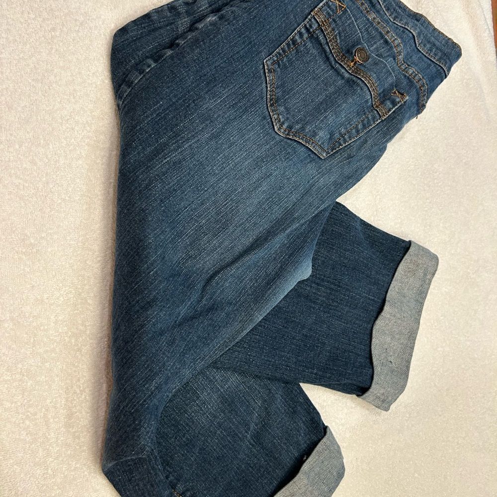 Faded Glory Dark Blue Boyfriend Jeans size 14